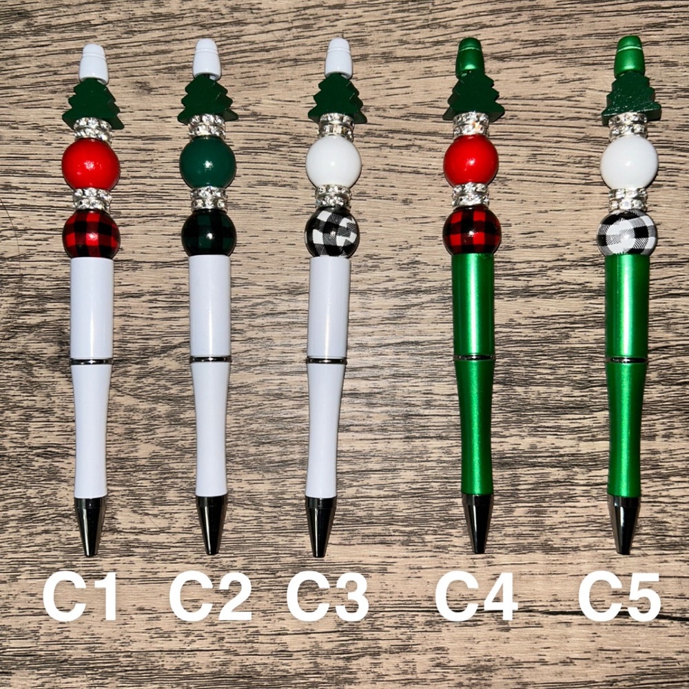 Beaded Christmas Pens